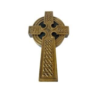 LifeSymbols Celtic Cross Bronze Hand-Painted 5.75” Hanging Plaque Figurine